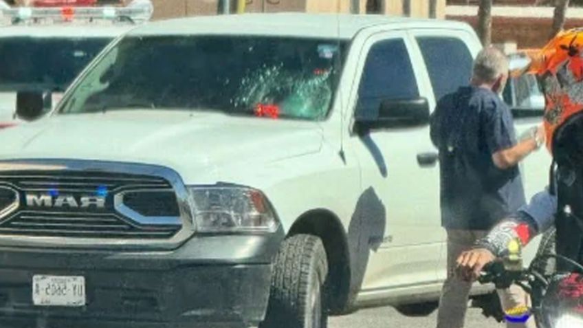 Elemento AMIC, involucrado en accidente vial en Hermosillo; ciclista resultó lesionado