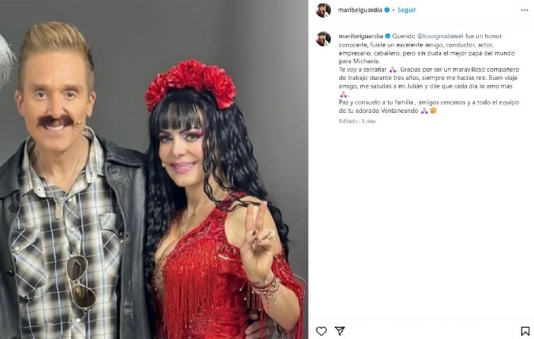 Maribel Guardia, triste por el fallecimiento de Daniel Bisogno