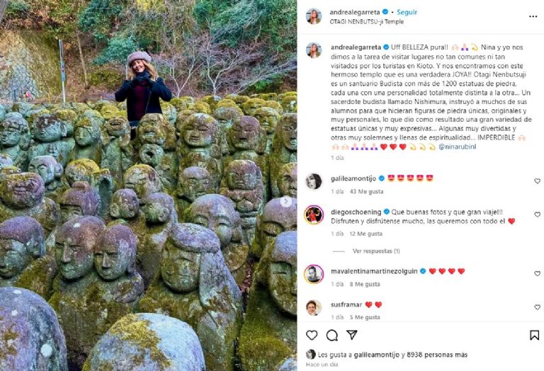 Andrea Legarreta está de vacaciones