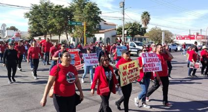 Ciudad Obregón: Maestros del SNTE demuestran 'músculo' contra la reforma al Issste