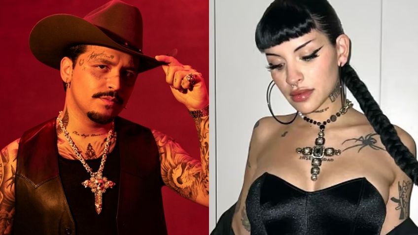 ¿Se trata de Cazzu? Nodal presume dotes de pintor y retrata a una chica de vestido rojo