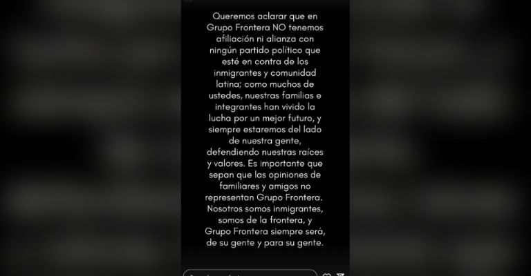 Grupo Frontera niega apoyo a Donald Trump y mandan poderoso mensaje