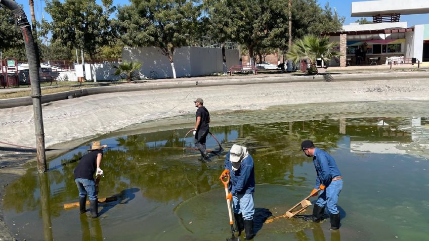 Comienza la limpieza del Parque Infantil de Navojoa de cara a las próximas vacaciones de Semana Santa