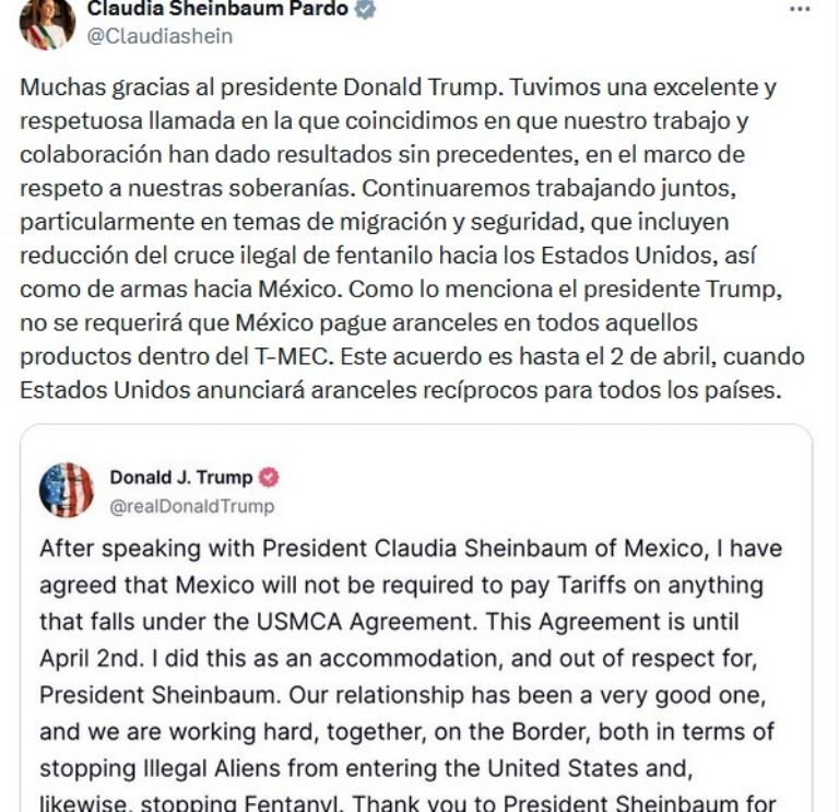 Anuncio del acuerdo entre Estados Unidos y México