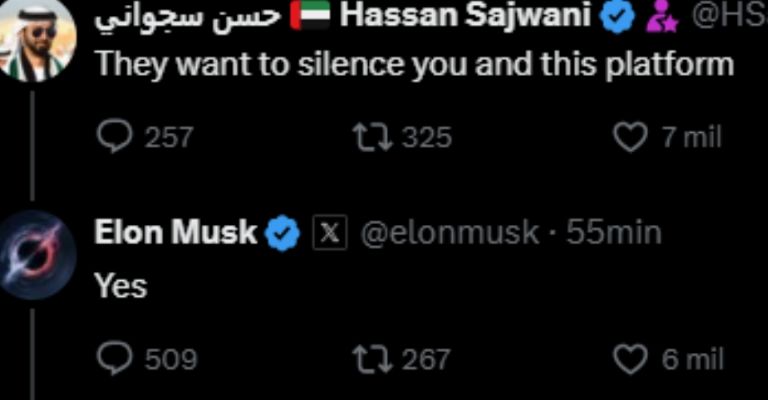 Elon Musk afirma que caída de X es por un ciberataque de un país