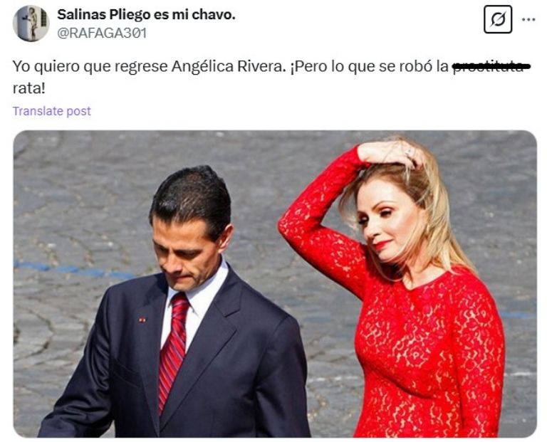 Critican a Angélica Rivera y recuerdan sus escándalos con EPN