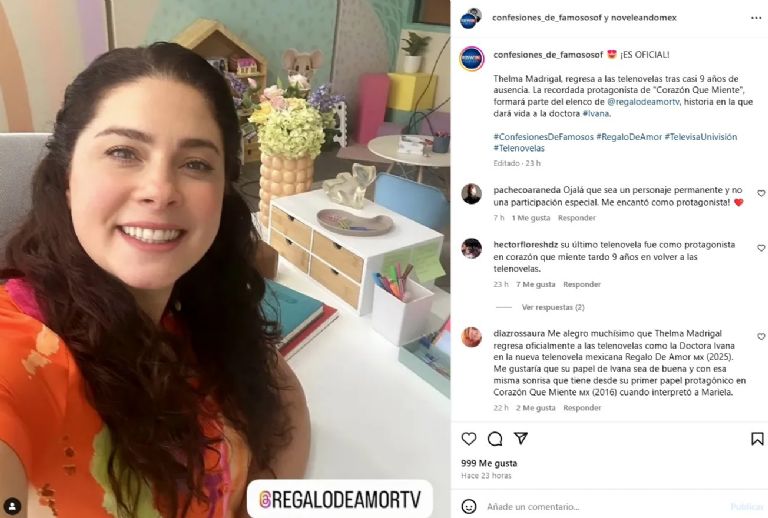Thelma Madrigal regresa a las novelas de Televisa