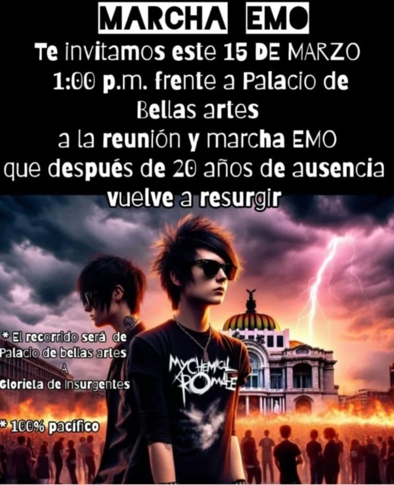 Marcha emo en CDMX