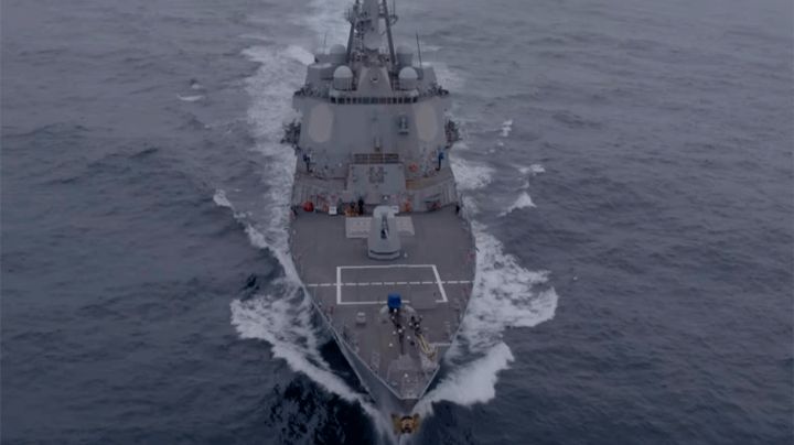 Así luce buque destructor ‘Gravely’ que Estados Unidos envía a frontera en México