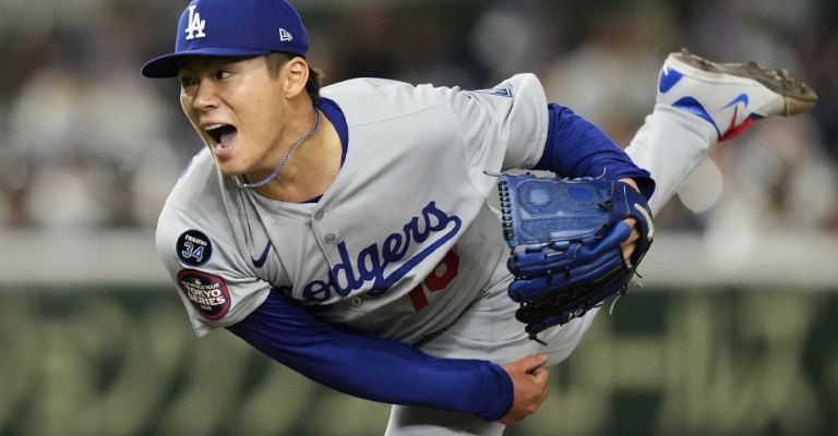 Yamamoto ya debutó con Dodgers y ganó