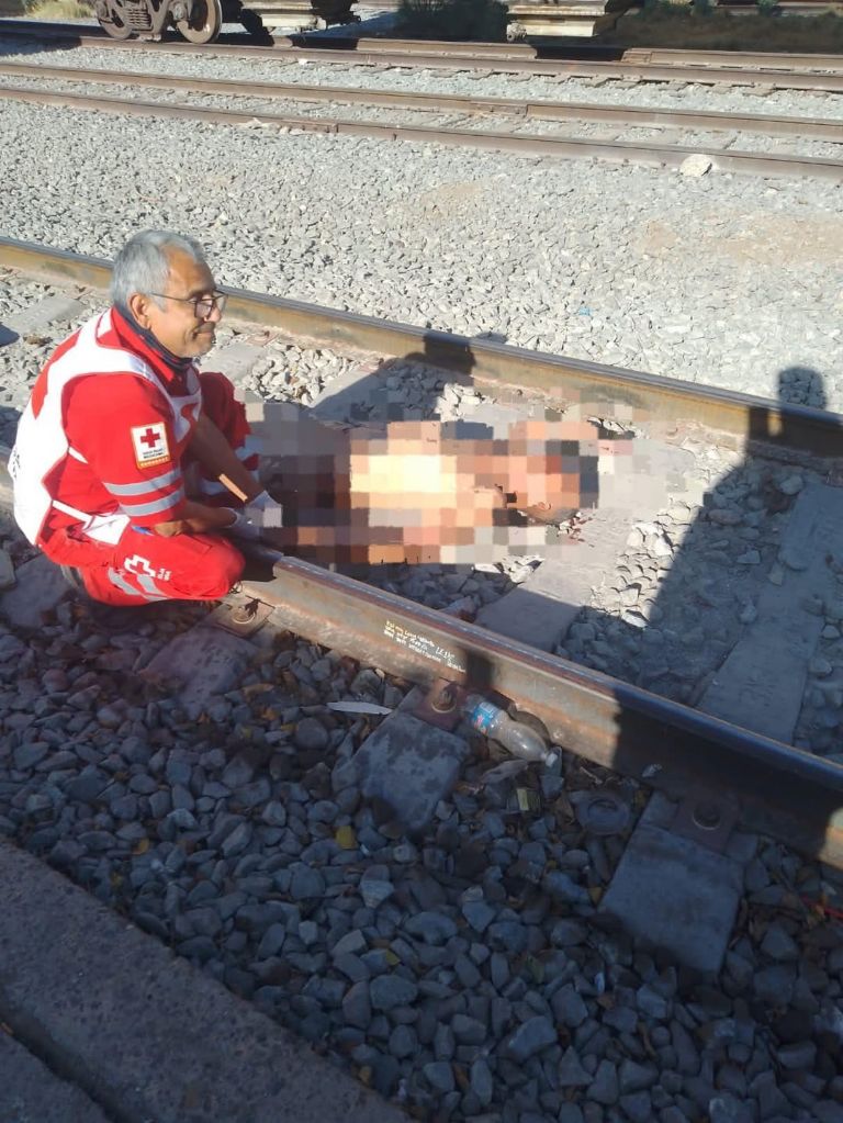 Tren atropella a adulto mayor en Navojoa, Sonora. Foto: Facebook