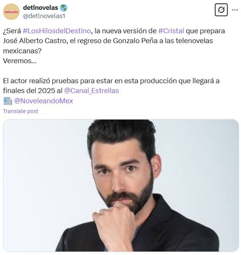 Gonzalo Vega volvió a Televisa para hacer casting