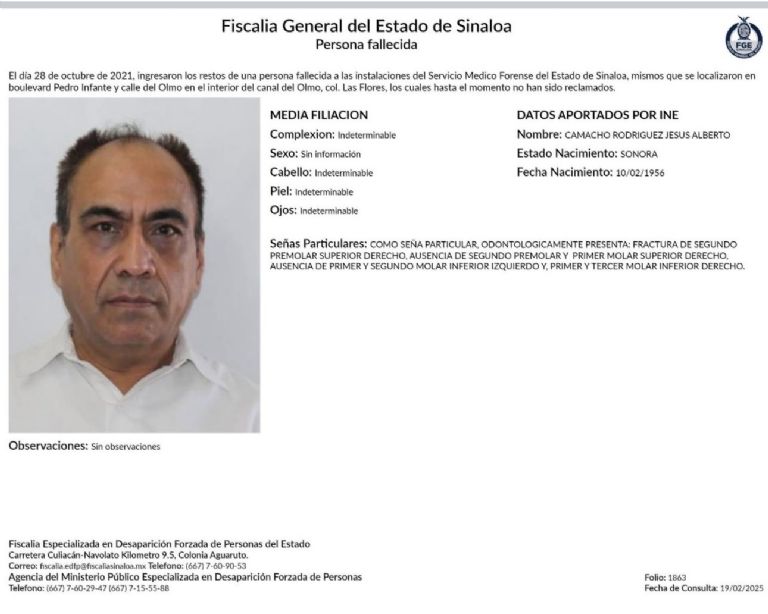 Su cuerpo fue encontrado el 28 de octubre del 2021 