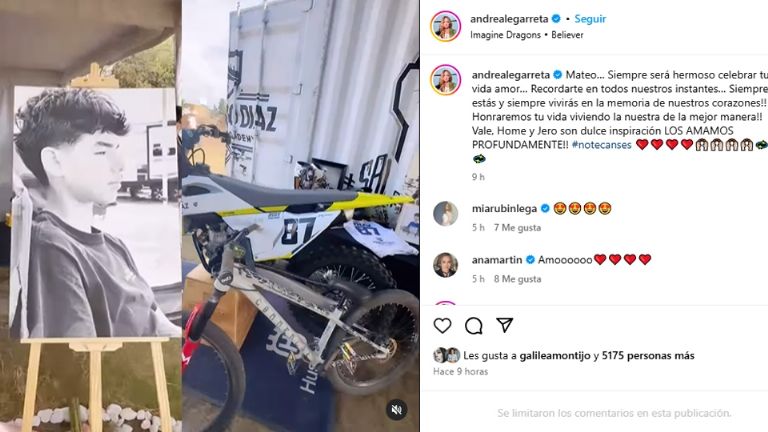 Se cumplió el primer año de la muerte del sobrino de Andrea Legarreta