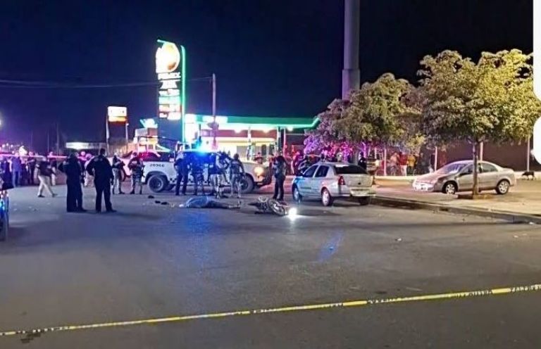 En medio de la calle quedó el cuerpo del fallecido