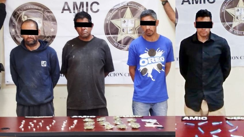 Capturan a cuatro narcomenudistas en San Luis Río Colorado; decomisan 77 dosis de drogas