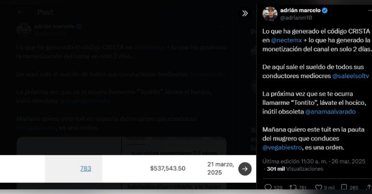 Adrián Marcelo pagó un millón de pesos a madre de Gala Montes y arremete contra Sale el Sol