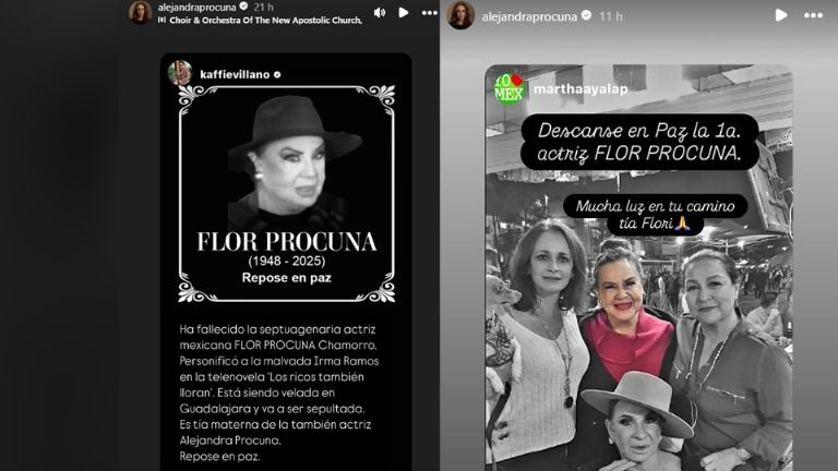 Alejandra Procuna publicó mensajes de despedida para su tía Flor