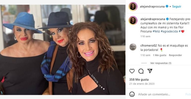 Alejandra Procuna era sobrina de la fallecida Flor Procuna
