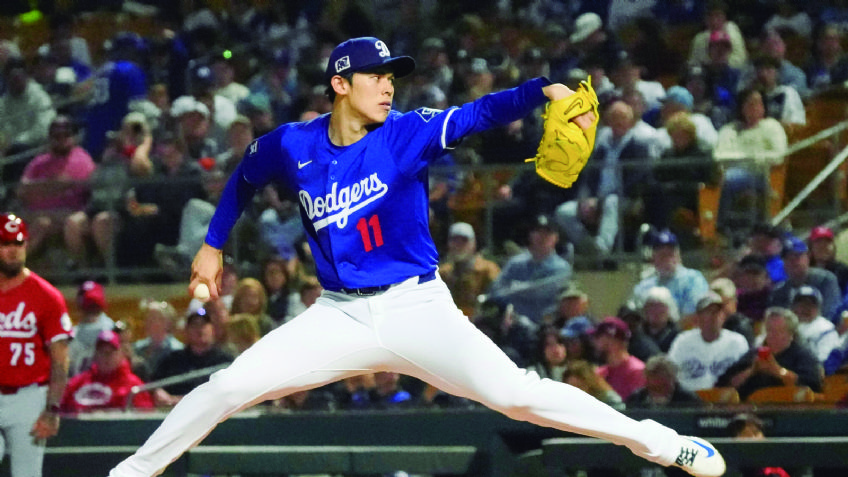 Roki Sasaki tiene sobresaliente debut en la pretemporada: poncha a cinco bateadores