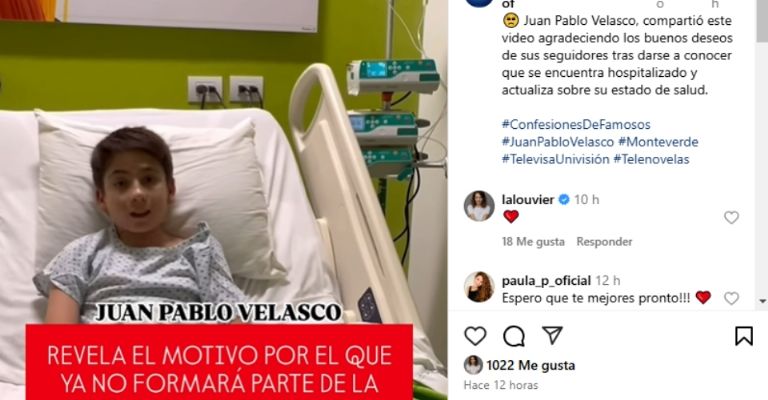 Juan Pablo Velasco es hospitalizado y debe abandonar novela de Televisa por terrible diágnostico