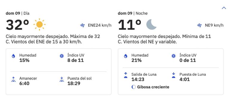 Clima en Hermosillo, Sonora, para HOY domingo 9 de marzo. Foto: Facebook