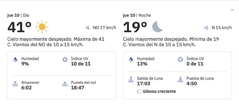Clima en Hermosillo para HOY 10 de abril. Foto: Conagua