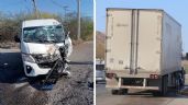 Foto ilustrativa de la nota titulada Choque entre tráiler y transporte de personal deja un lesionado al sur de Hermosillo