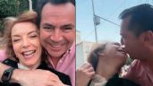 Foto ilustrativa de la nota titulada Más enamorados que nunca lucen Laura Flores y Lalo Salazar durante paseo romántico