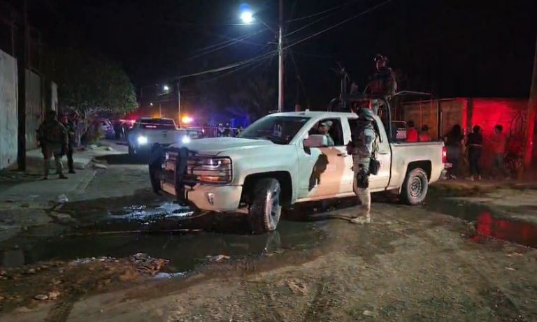 La calle donde ocurrió el asesinato de una persona