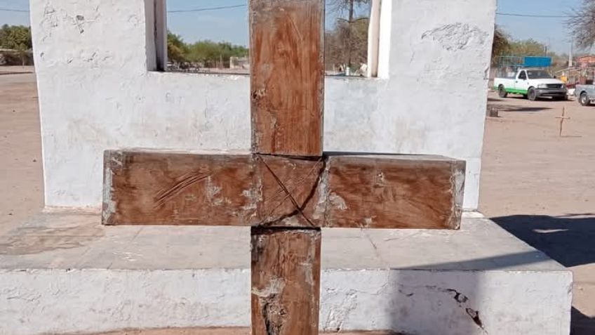 Silueta de la virgen aparece en la cruz indígena de ‘El Júpare’