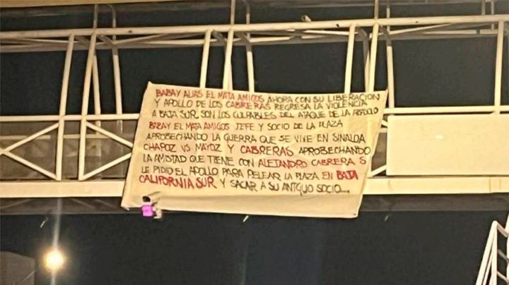 Viernes violento en BCS: Colocan narcomantas con mensajes de amenaza en puentes de La Paz