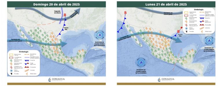 Pronóstico meteorológico del fin de semana en México. Foto: CONAGUA
