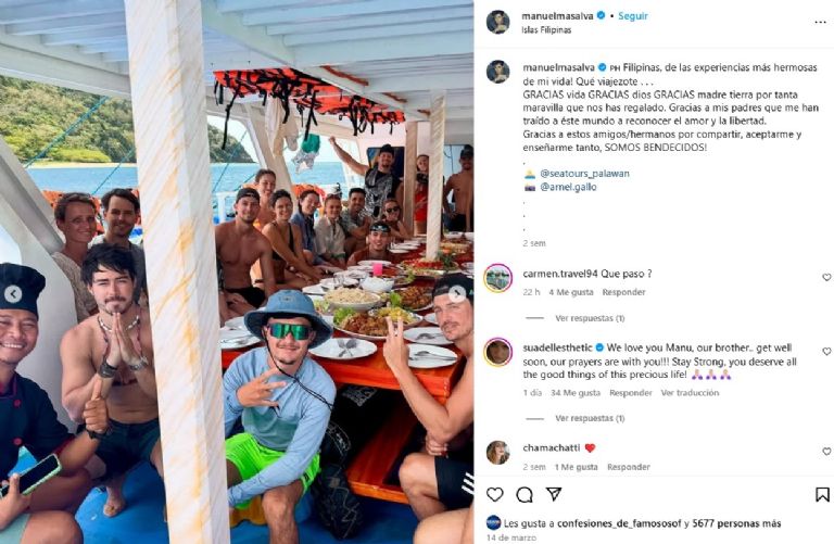 Manuel Masalva se habría enfermado durante su viaje a Filipinas