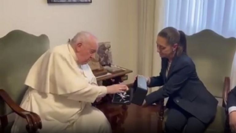 Claudia Sheinbaum se reunió con el Papa Francisco el pasado 2024. Foto: Internet