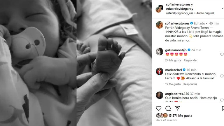 Nació el primer bebé de Sofía Rivera Torres