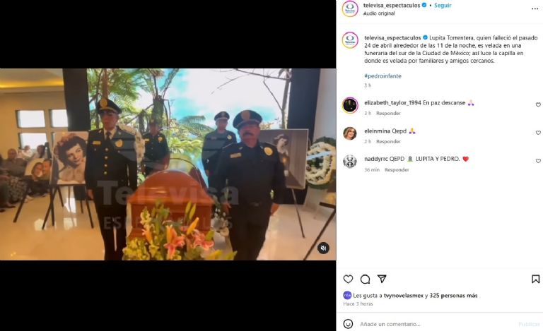 Filtran fotos del funeral de Lupita Torrentera
