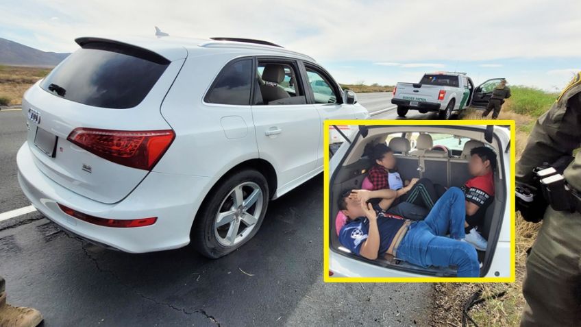 Persecución en Arizona termina con 10 detenidos por cruce ilegal; iban ocultos en auto
