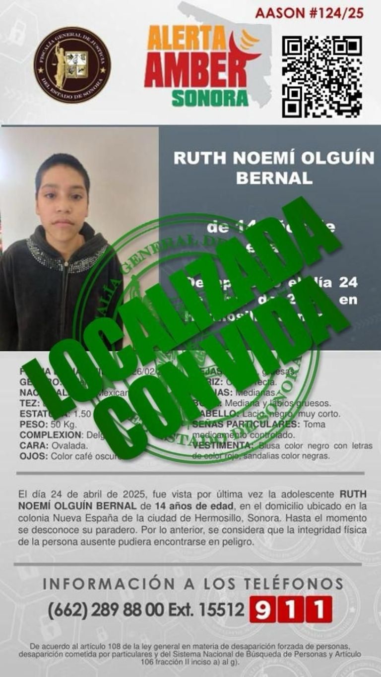 Se le localizó en Navojoa, Sonora 