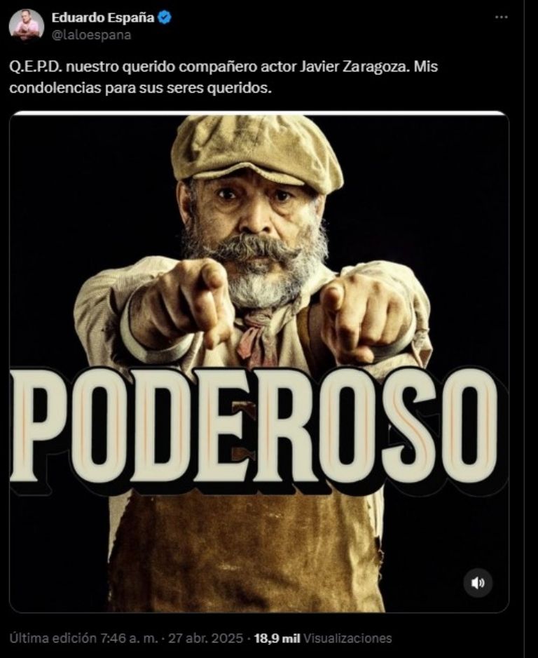 Eduardo España dedico algunas palabras en memoria de Zaragoza Sandri