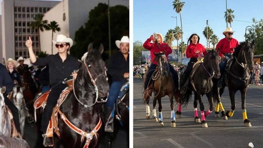 Miles de jinetes participan en manifestación de ExpoGan 2025; Gabito Ballesteros estuvo presente