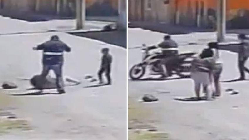 Violencia familiar: cámara capta a hombre golpeando brutalmente a su ex esposa en Puebla