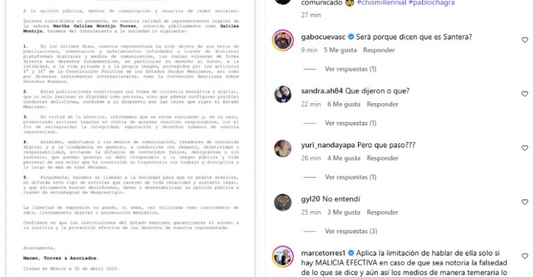 Equipo legal de Galilea Montijo advierte de amenazas por difamaciones contra la actriz de Televisa