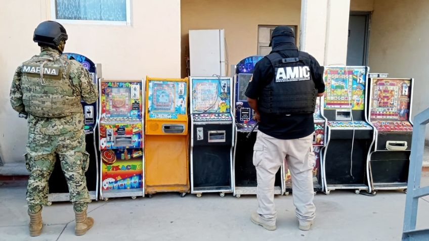 Aseguran ocho máquinas tragamonedas al poniente de Ciudad Obregón; buscan a los dueños