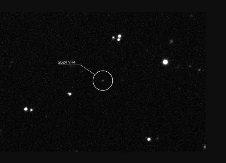 Imagen real del asteroide 2024 YR4
