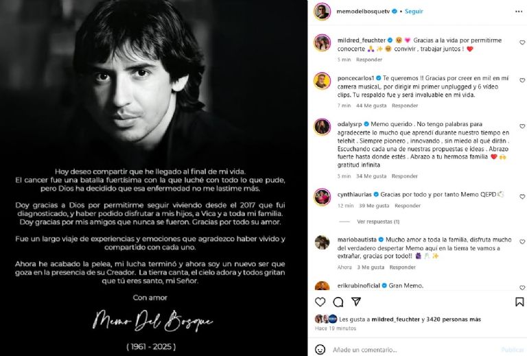 Muere Memo del Bosque, exitoso productor de Televisa