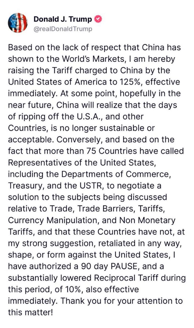 Donald Trump anuncia nuevos aranceles para China. Foto: Twitter