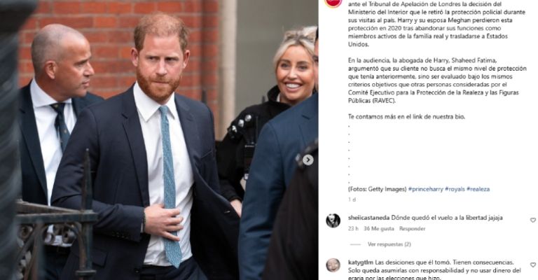 Príncipe Harry regresa a Reino Unido sin Meghan Markle por fuerte motivo