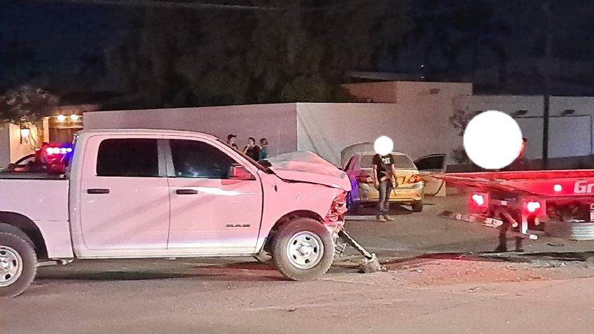 Fuerte choque en Ciudad Obregón moviliza a las autoridades; involucra a unidad de la AMIC