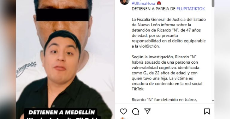 Arrestan a novio de Lupita TikTok, Ricardo N